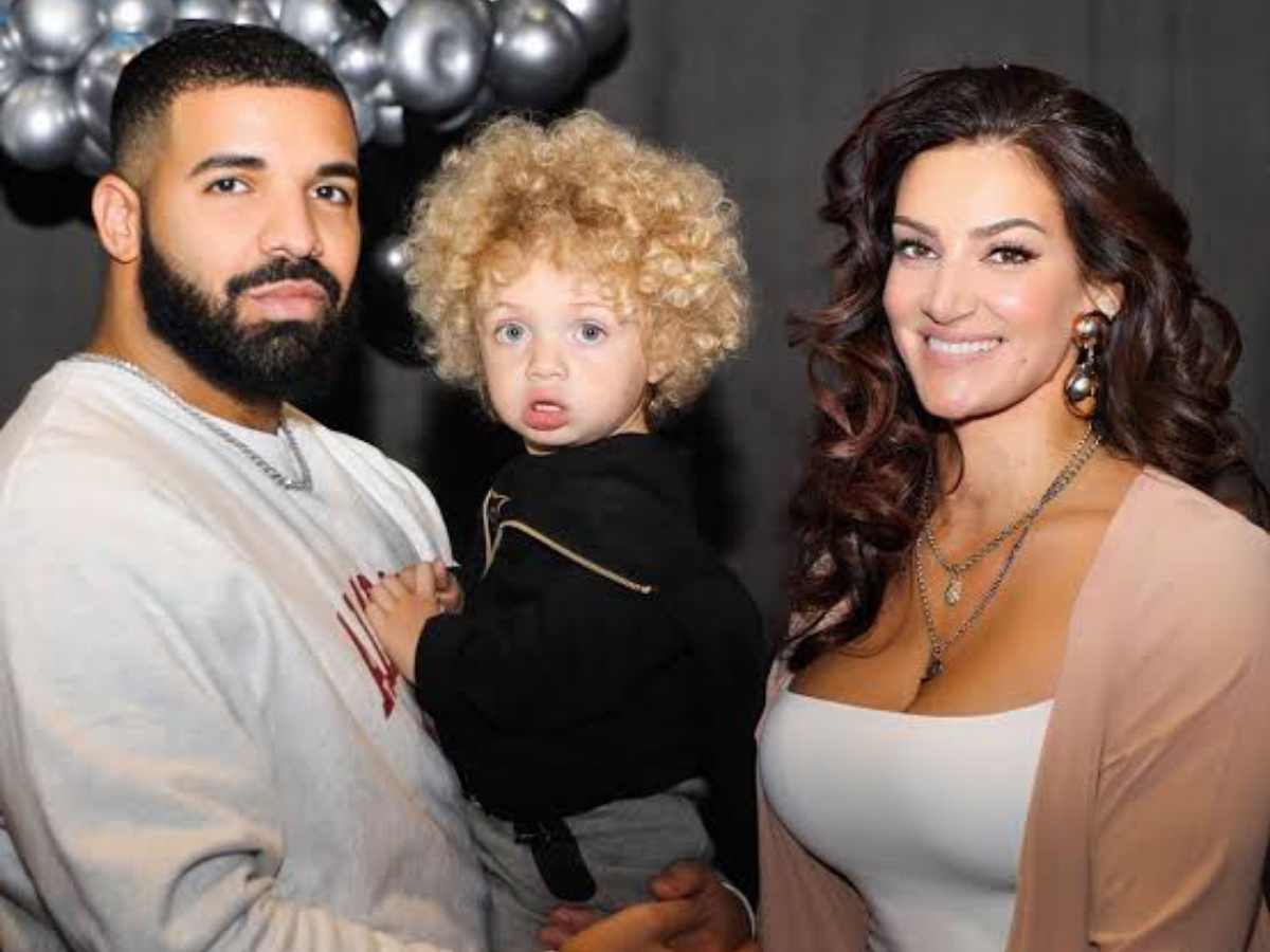 Drake with Adonis and Sophie Brussaux