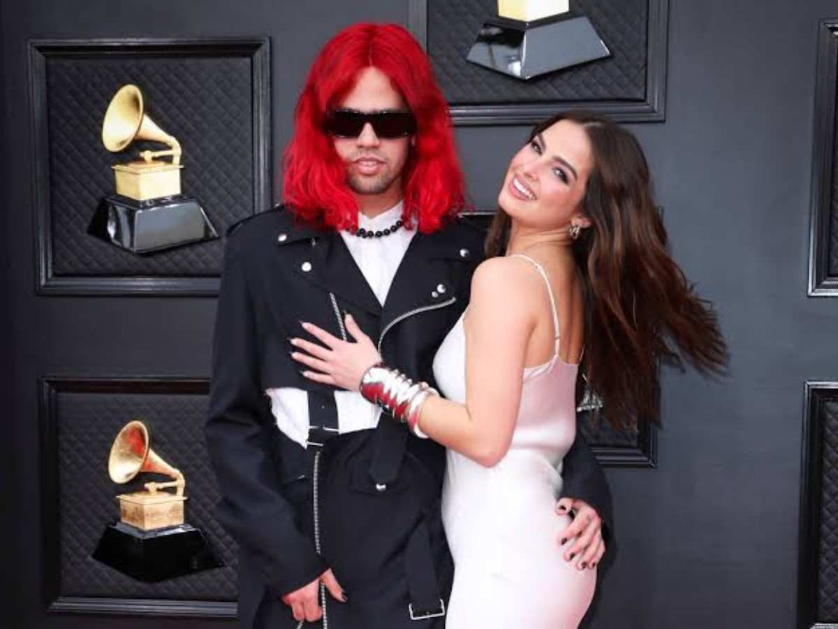 Omer Fedi and Addison Rae at Grammys 2022
