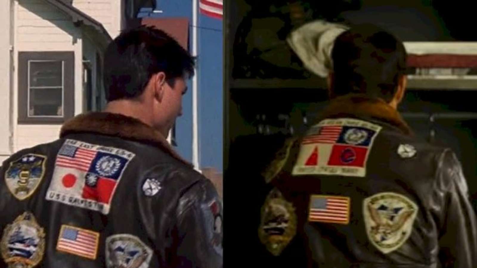 Flag of Taiwan on Tom Cruise's  back