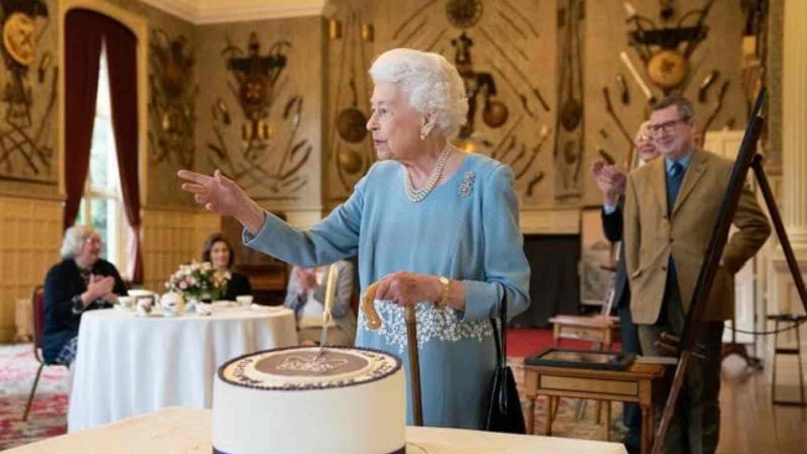 Queen Elizabeth II during the 2022 birthday celebration 