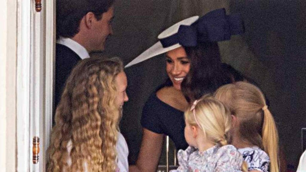 Meghan Markle goofing around with kids