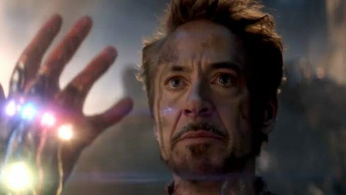 Tony Stark during the last scene of Endgame