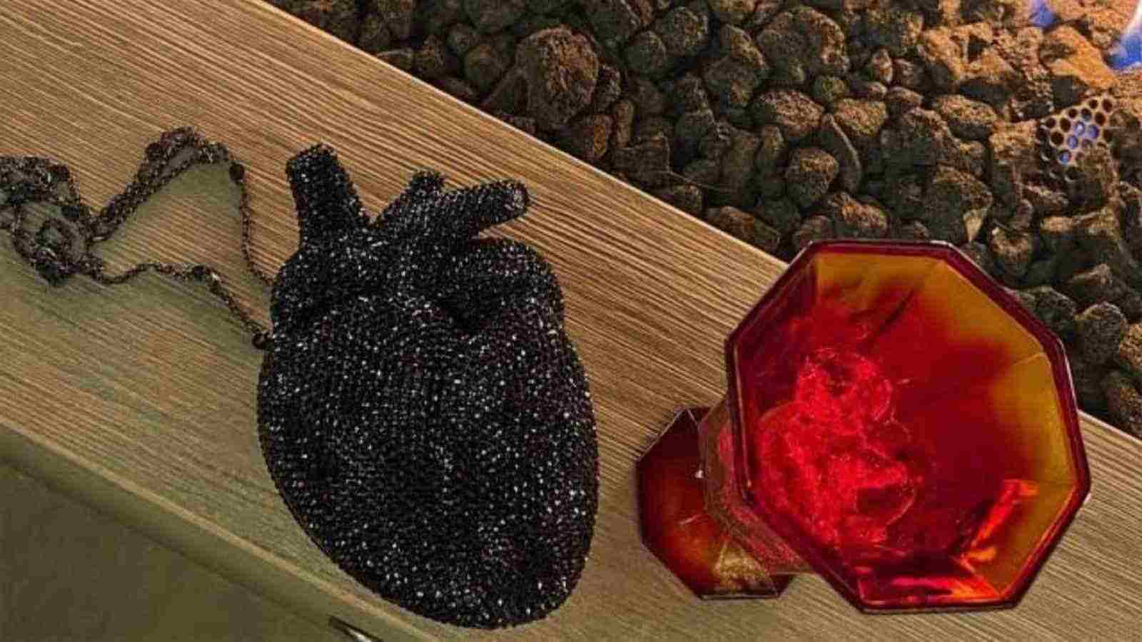Heart shaped bag of Kourtney Kardashian and Travis Berker