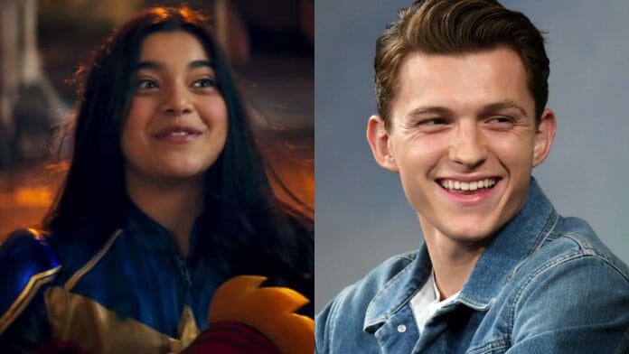 Iman Vellani revealed the conversation she had with Tom Holland.