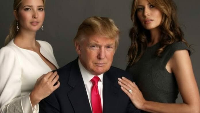 Ivanka Trump Donald Trump and Melania Trump