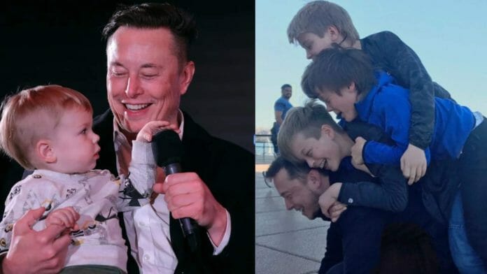 Elon Musk and his kids