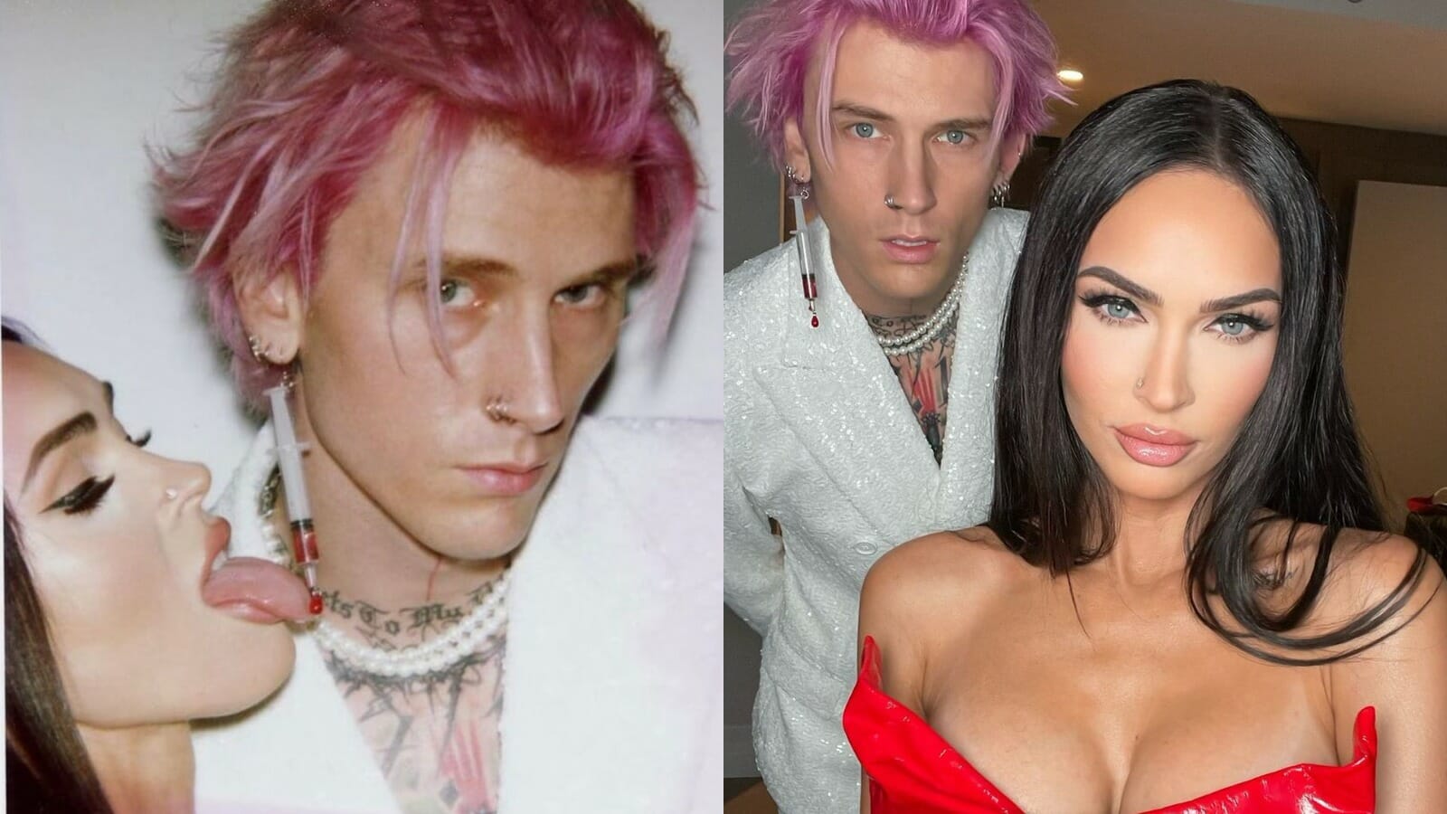 Megan Fox Licks Machine Gun Kelly's Syringe Earring. Does It Hold Her ...