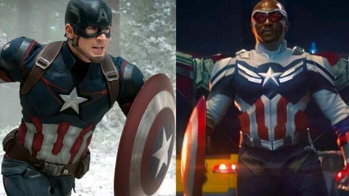Chris Evans and Anthony Mackie as 'Captain America'