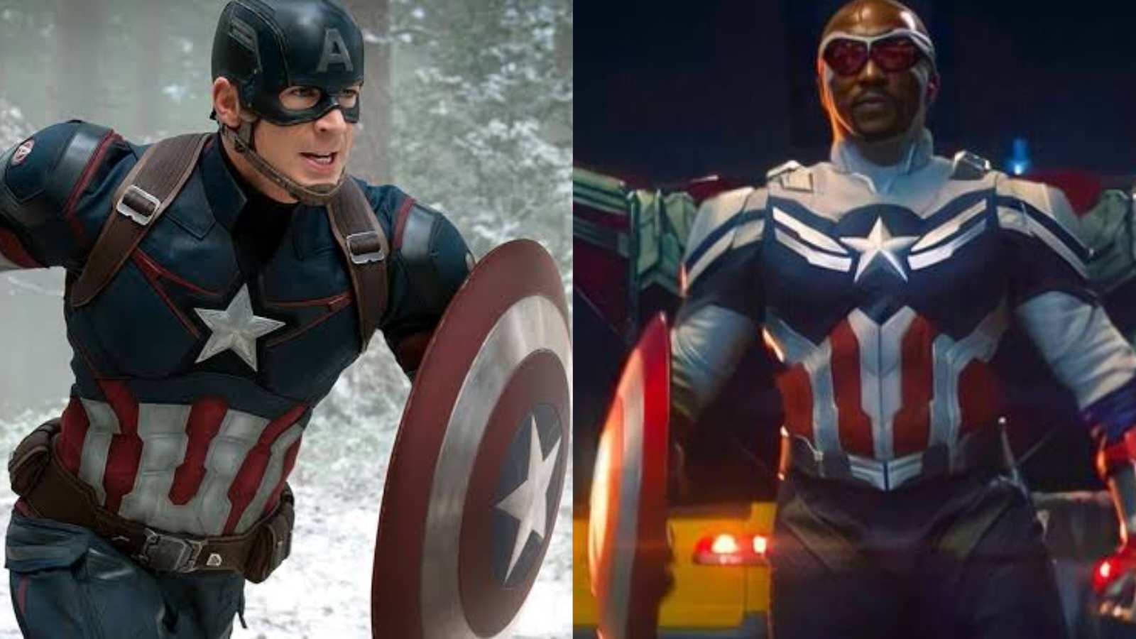 Chris Evans and Anthony Mackie as 'Captain America'