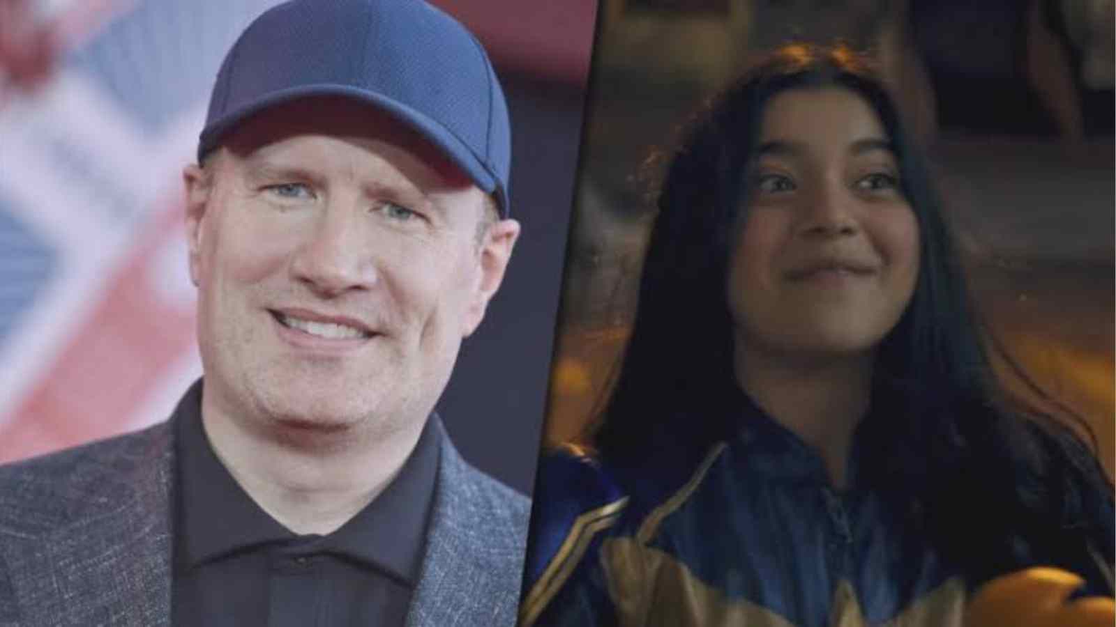 Kevin Feige and Iman Vellani