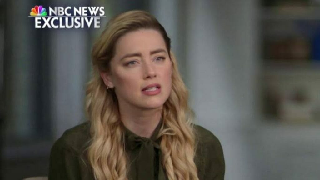 Amber Heard at the NBC interview