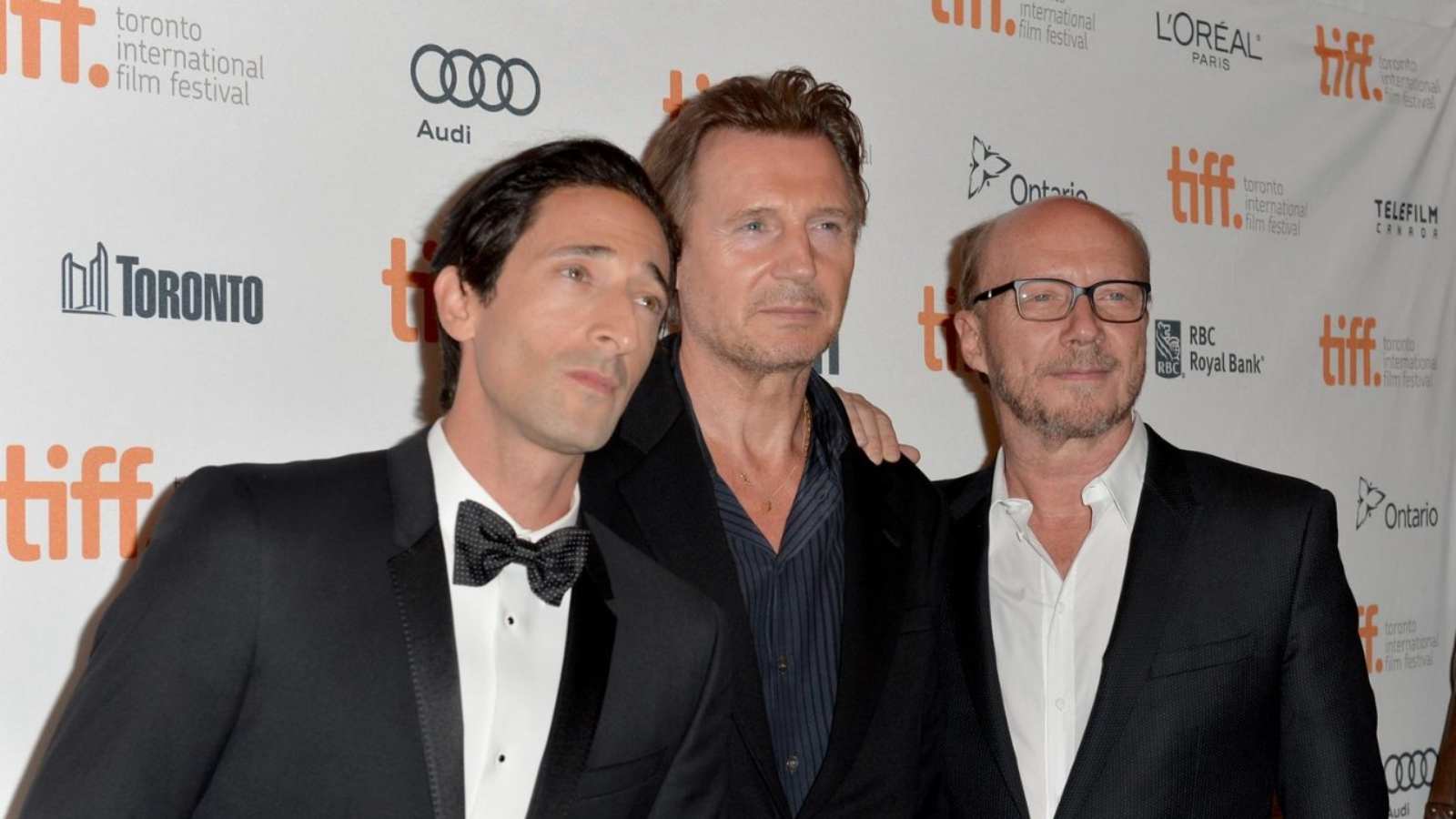 Adrien Brody, Liam Neeson with Paul Haggis