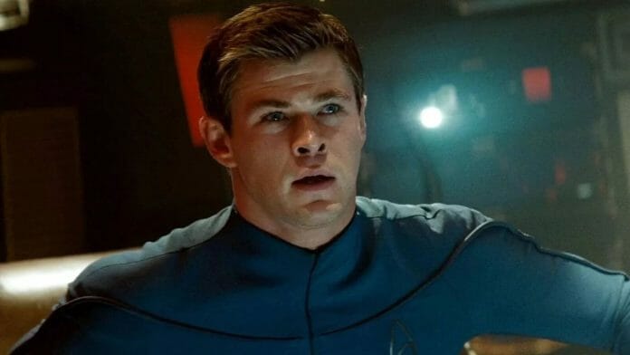 Chris Hemsworth as George Kirk in Star Trek