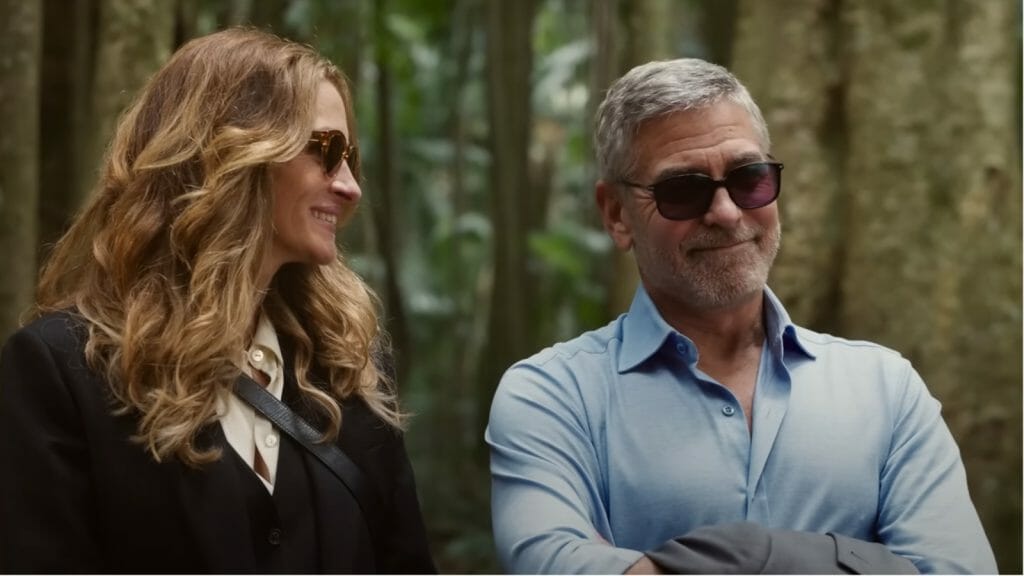 Julia Roberts and George Clooney in a still from ‘Ticket to Paradise’ 
