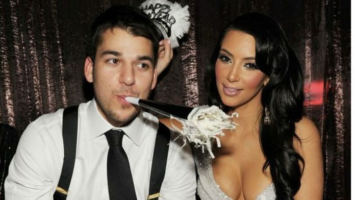 Rob and Kim Kardashian