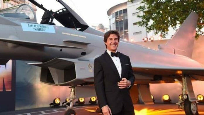 Tom Cruise at the 'Top Gun: Maverick' premiere