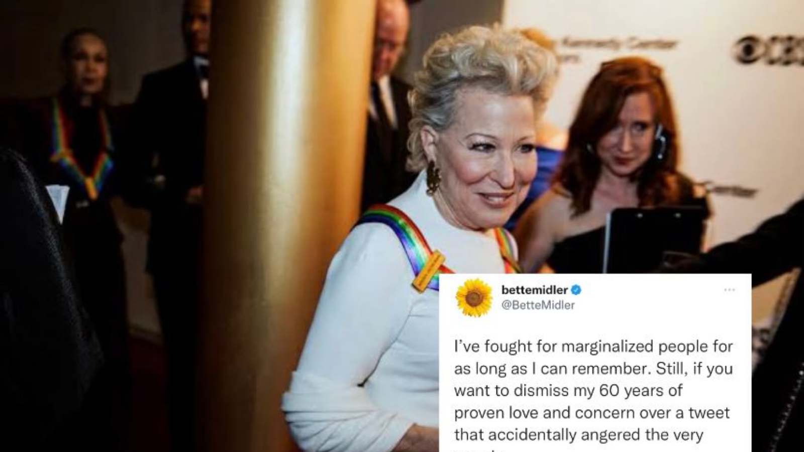 Bette Midler responds to the criticism she received for her transphobic and islamophobic tweets