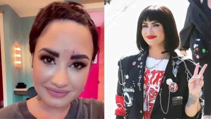 Demi Lovato Hiding Her Stitches With A Wig
