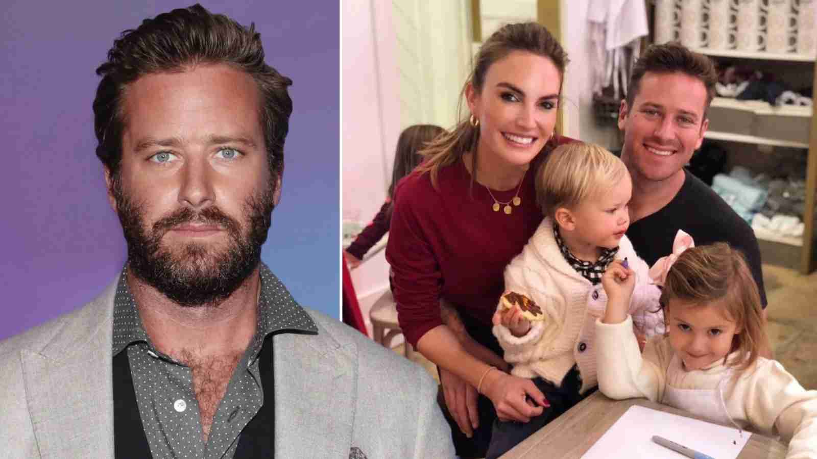 Armie Hammer with his family