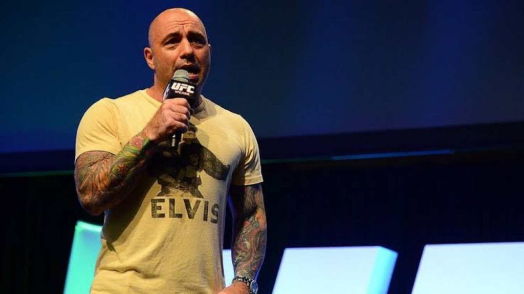 People conduct protest against Rogan's 