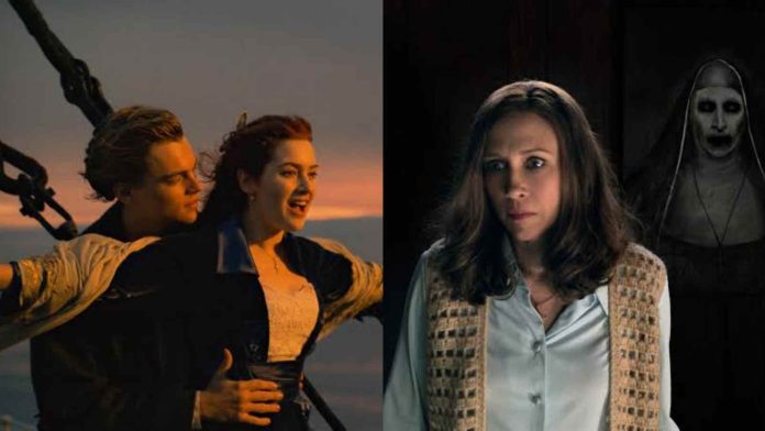 Still from the movies 'Titanic' & 'Conjuring''