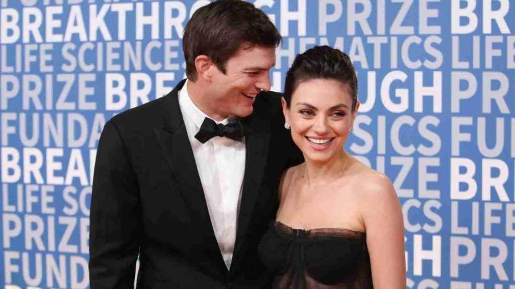 Ashton Kutcher with wife Mila Kunis