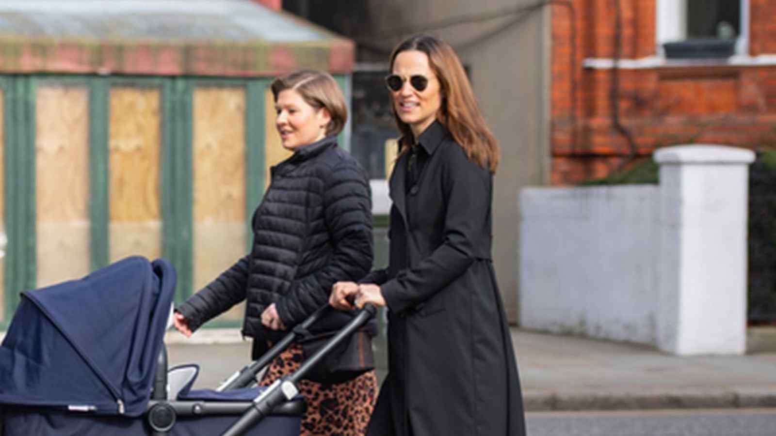 Pippa Middleton with her new born baby in cramp