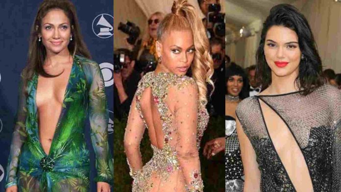 Celebrities who wore naked dresses