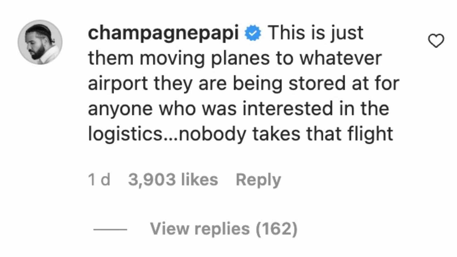 Drake's Comment
