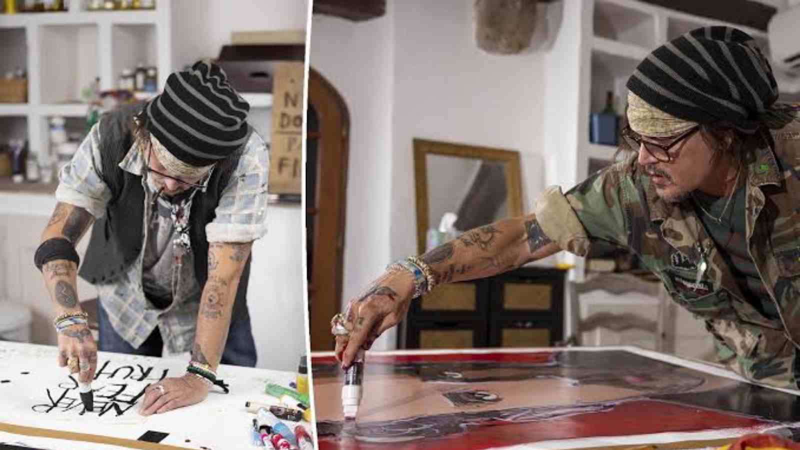 Johnny Depp creating his masterpiece 