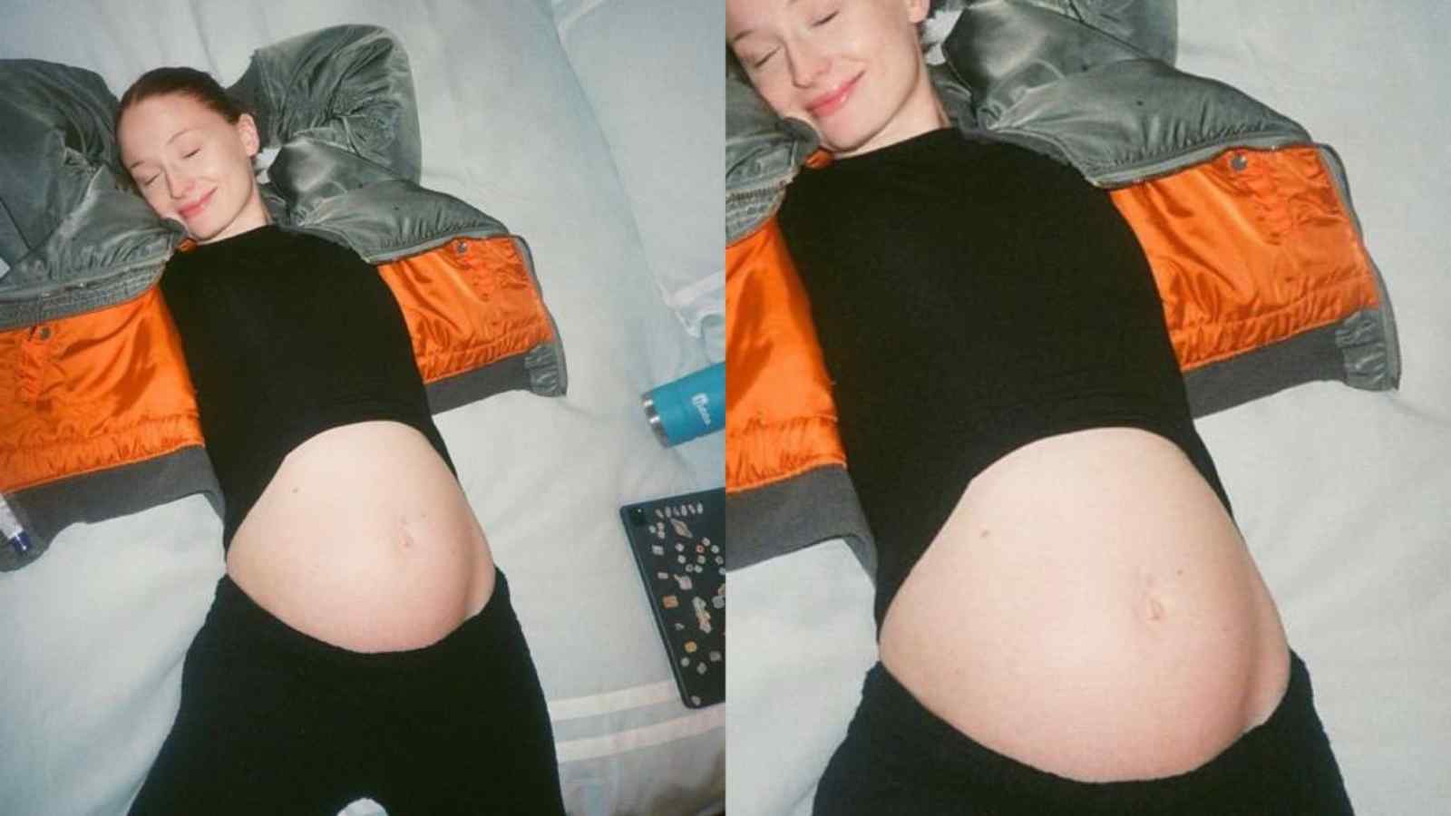 Sophie Turner shares a never-before-seen picture of her belly bump when she was pregnant with her second daughter