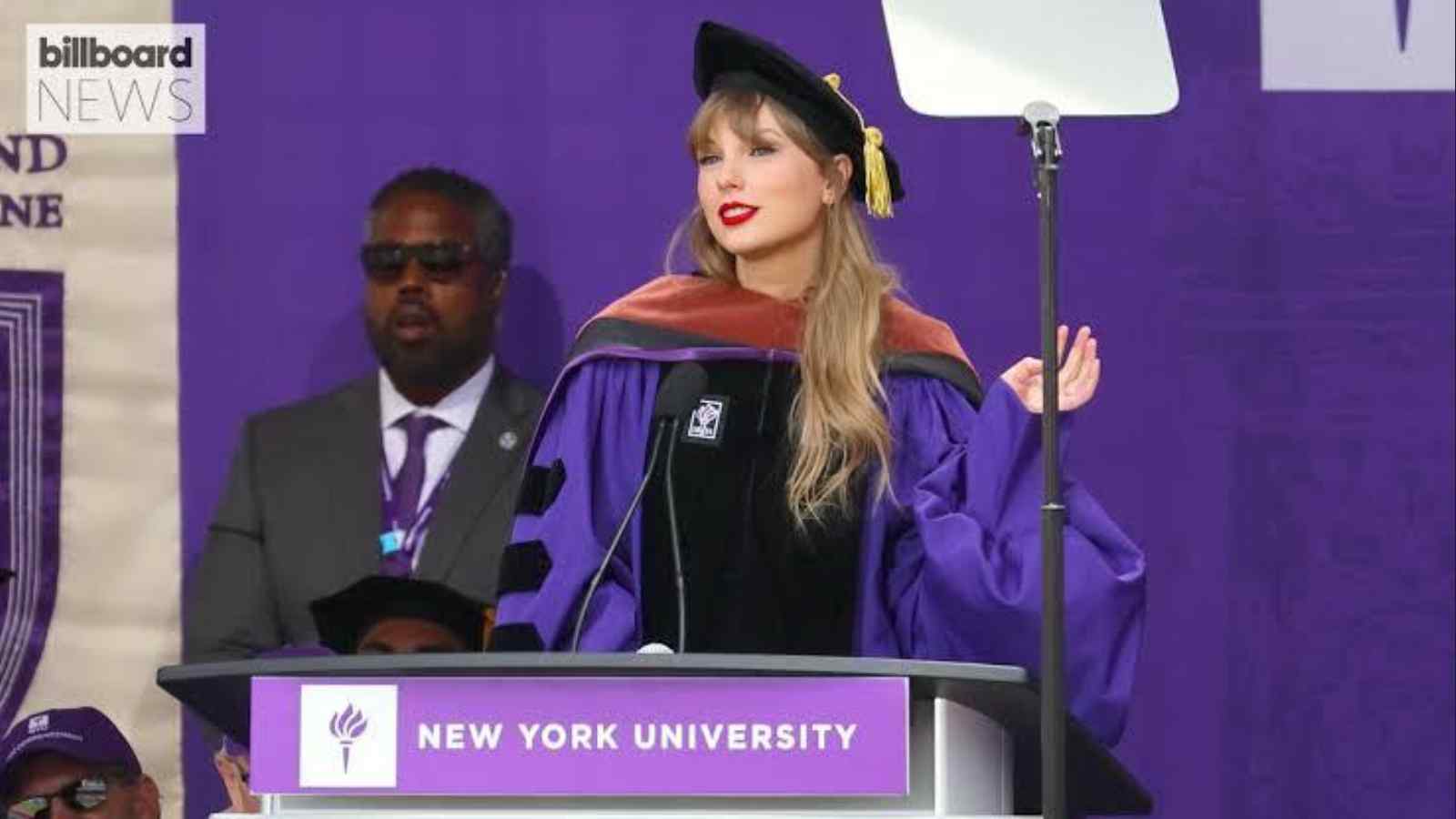 Taylor Swift at NYU for her honorary doctorate