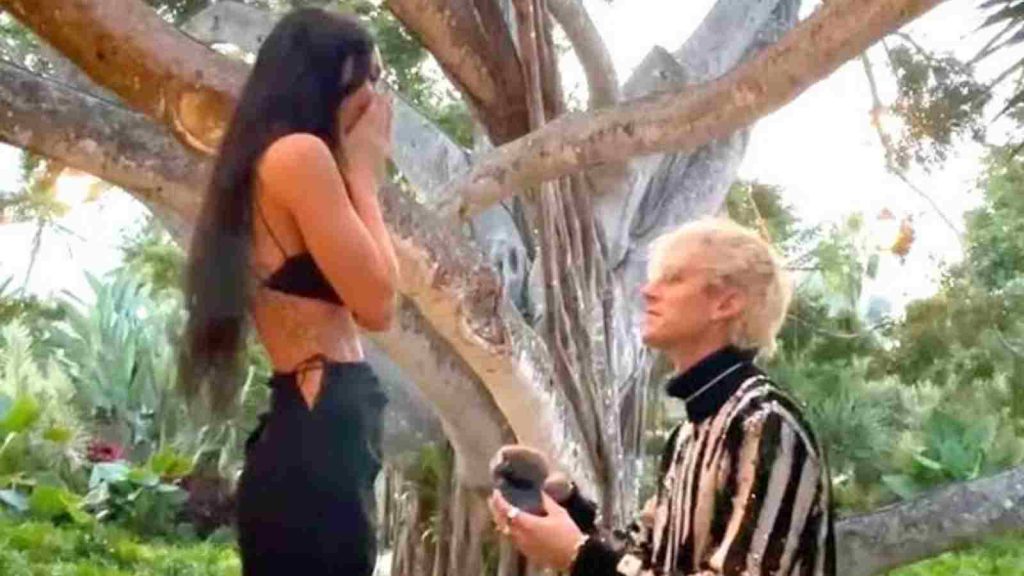 Machine Gun Kelly proposing Megan Fox