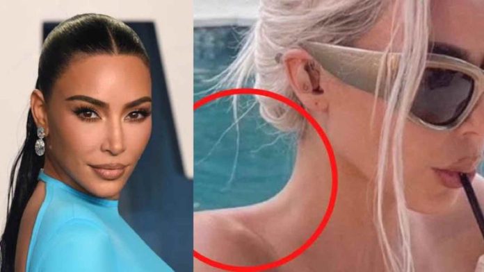 Kim Kardashian photoshops her neck to make it look thinner