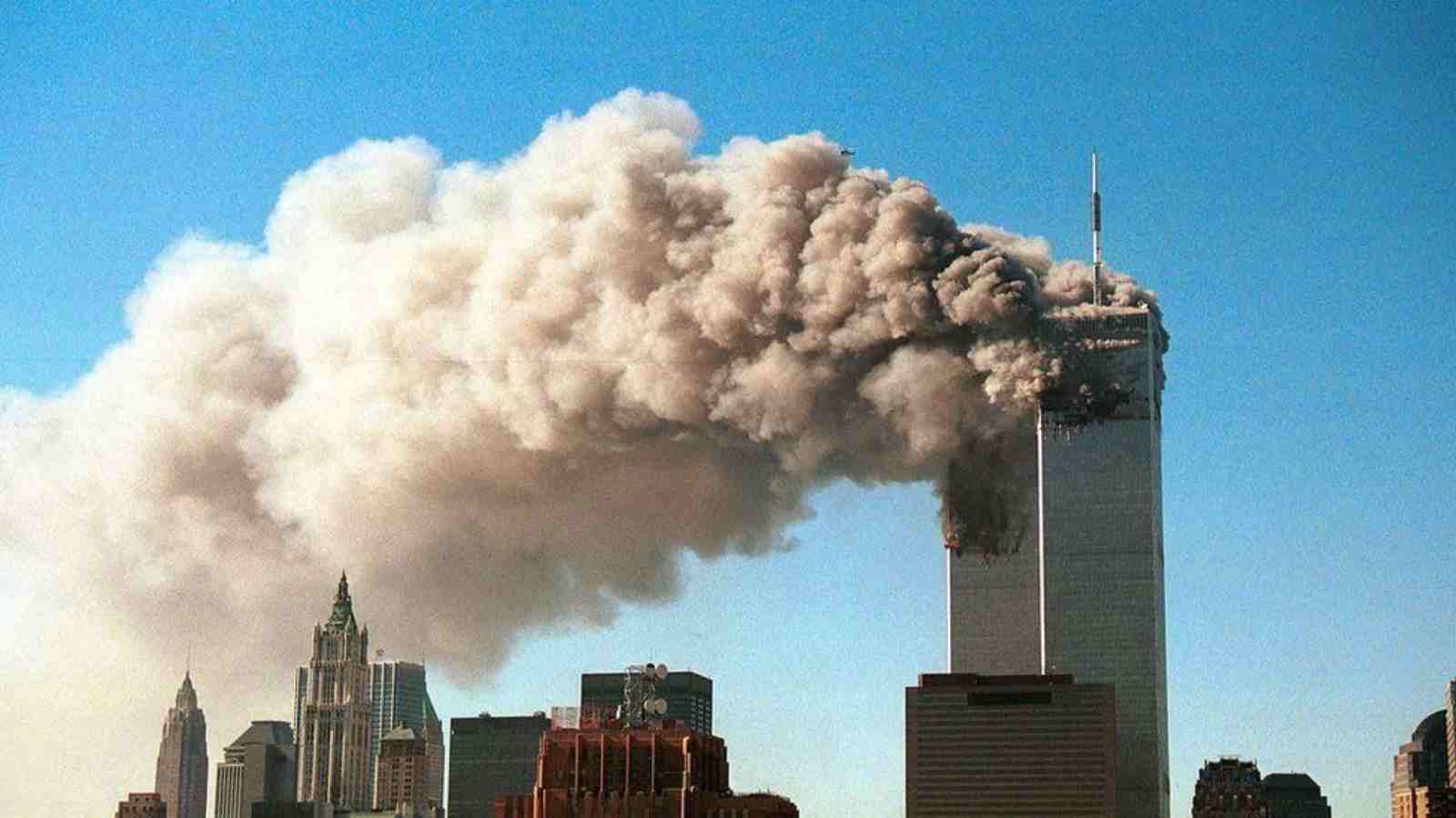 Twin tower's burning on 9/11 