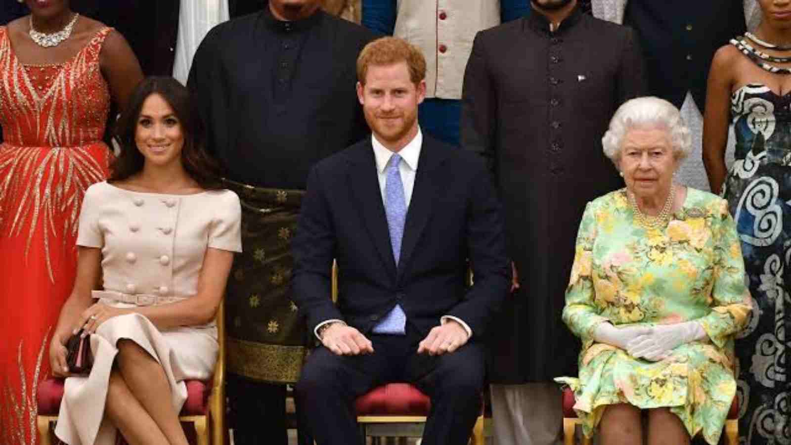 Prince Harry, Meghan Markle and Queen Elizabeth II