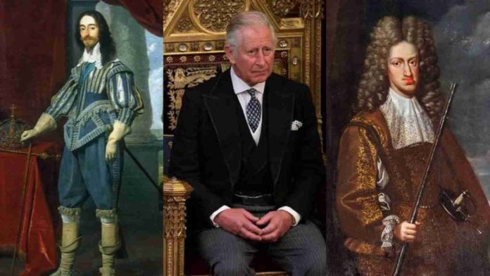 Who are King Charles I and II after which the current Monarch, King Charles III is also associated?