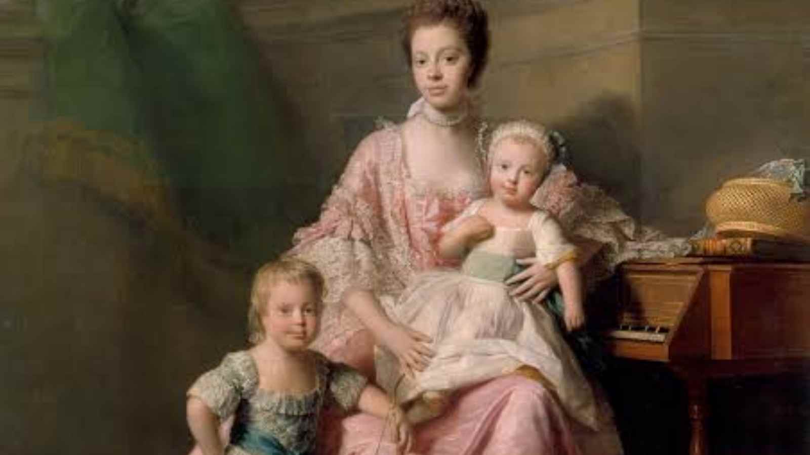 Portrait of Queen Charlotte with her kids
