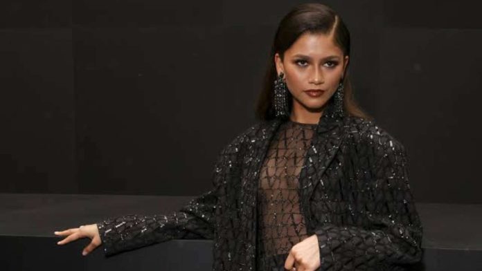 Zendaya looks ethereal in Valentino for Paris Fashion Week