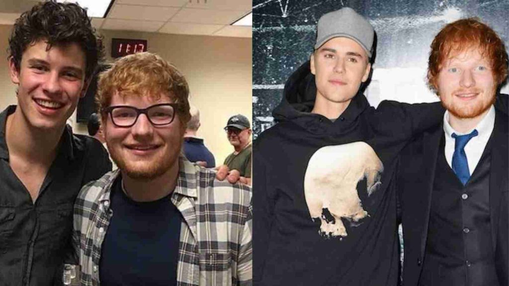 Ed Sheeran With Shawn Mendes and Justin Bieber