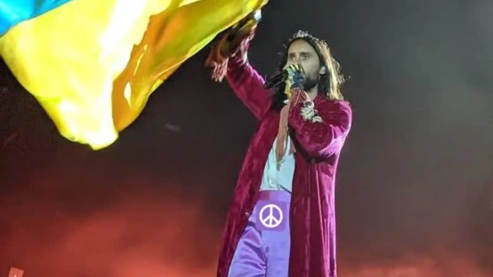 During a concert in Ukraine