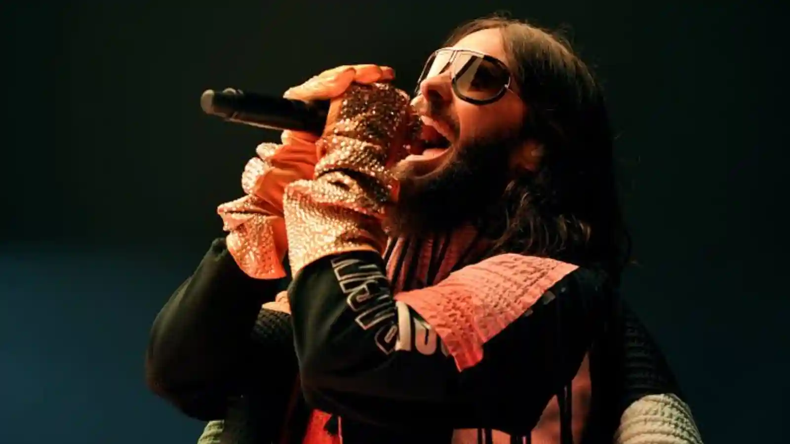 Jared during a concert