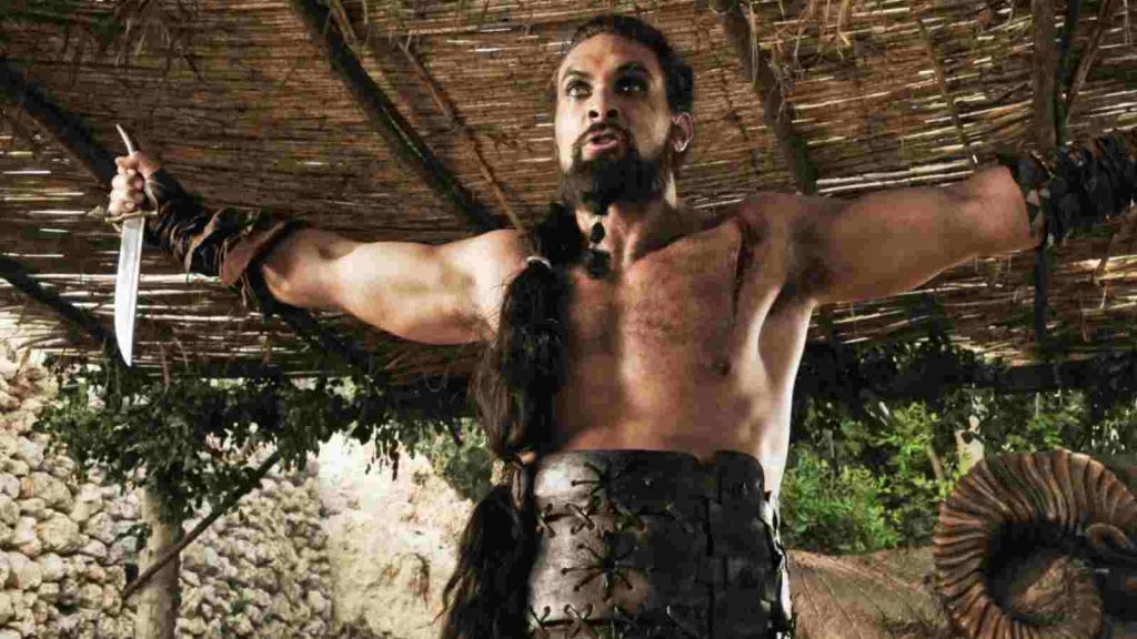 Jason Momoa as Khal Drogo (Image: HBO)