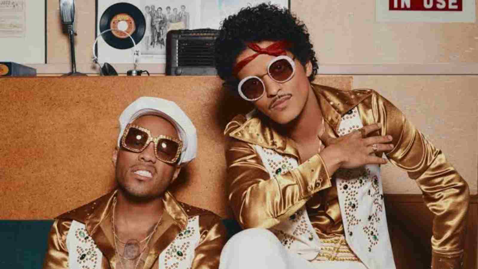 The Silk Sonic duo Bruno Mars and Anderson. Paak