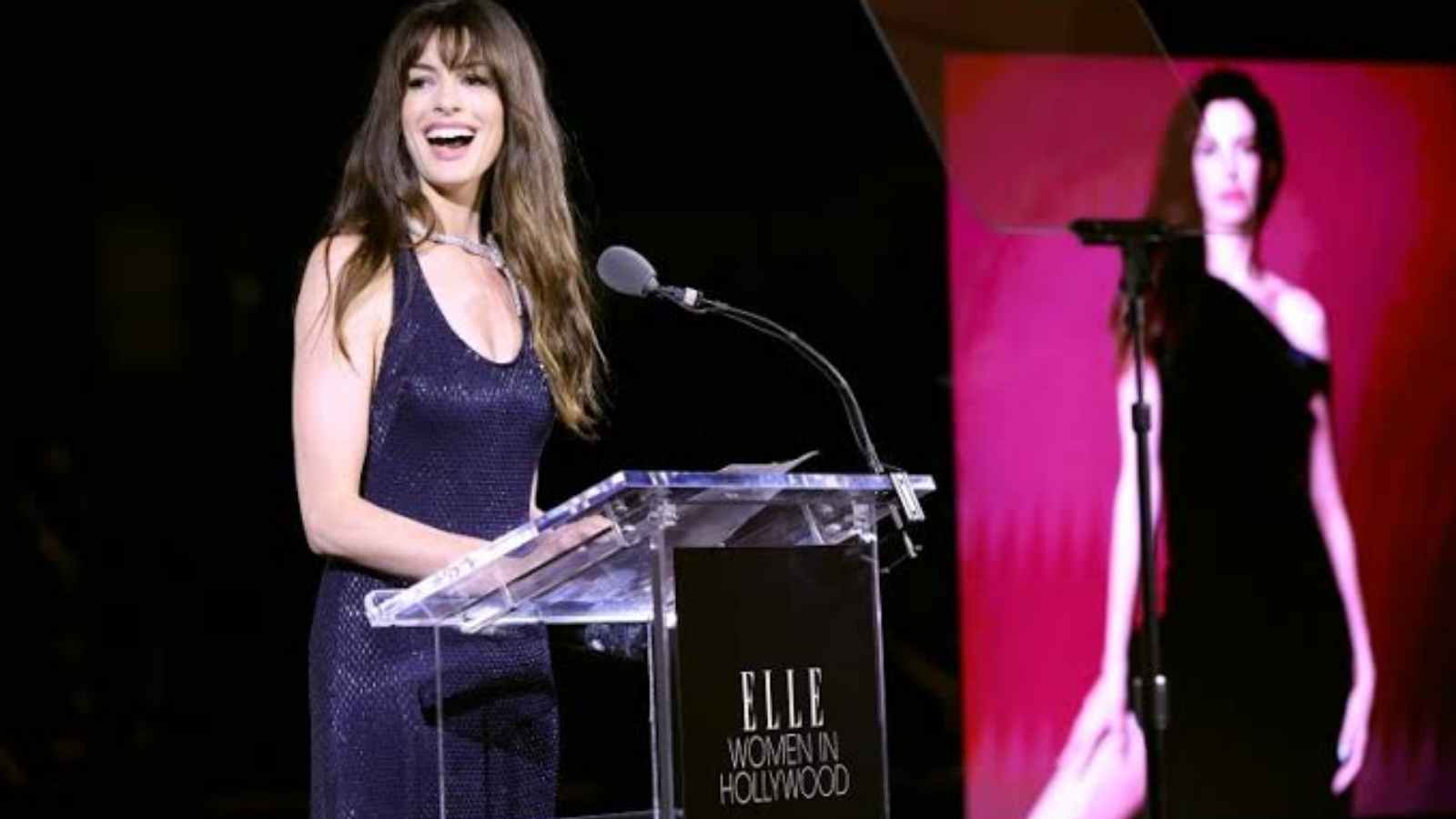 Anne Hathaway during the ELLE event