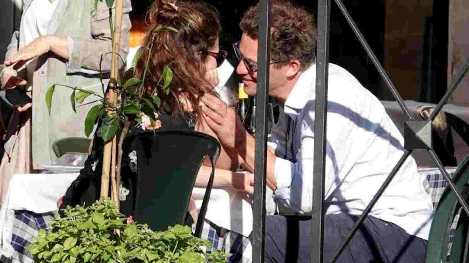 Dominic West and Lily James in Italy