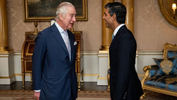 King Charles with British PM Rishi Sunak