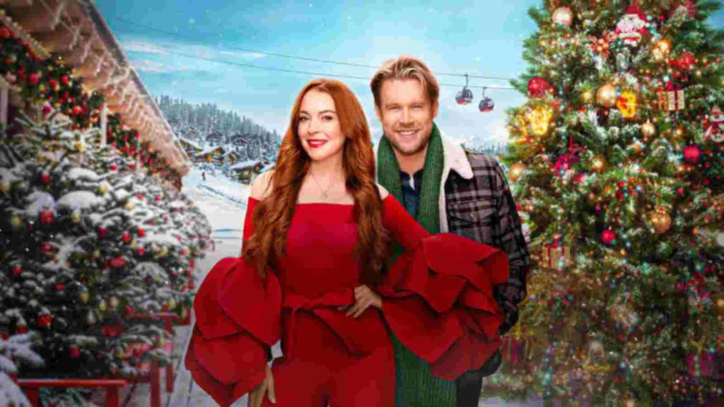 Lindsay Lohan and Chord Overstreet In Falling For Christmas 