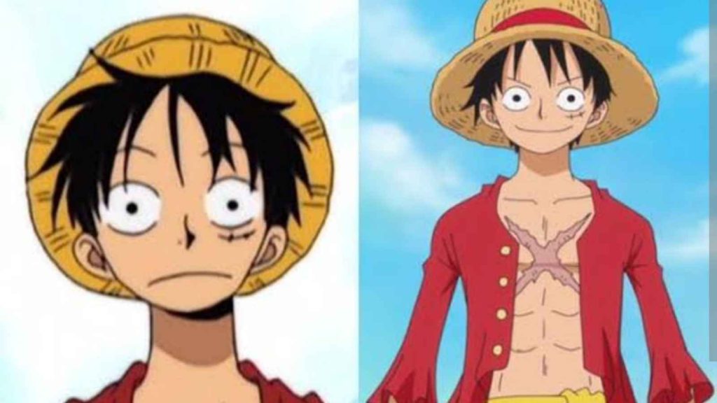 Luffy pre and post time skip