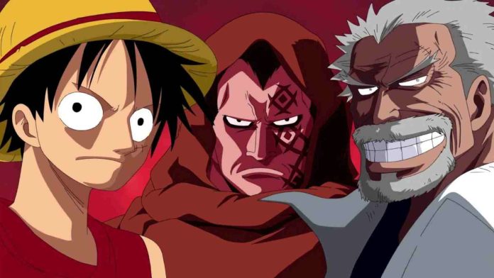 Luffy, Dragon, Garp